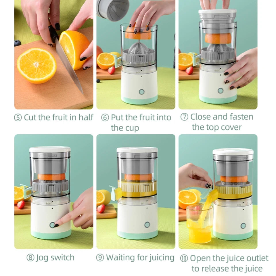 Portable Electric Juicer Wireless Orange Juicer