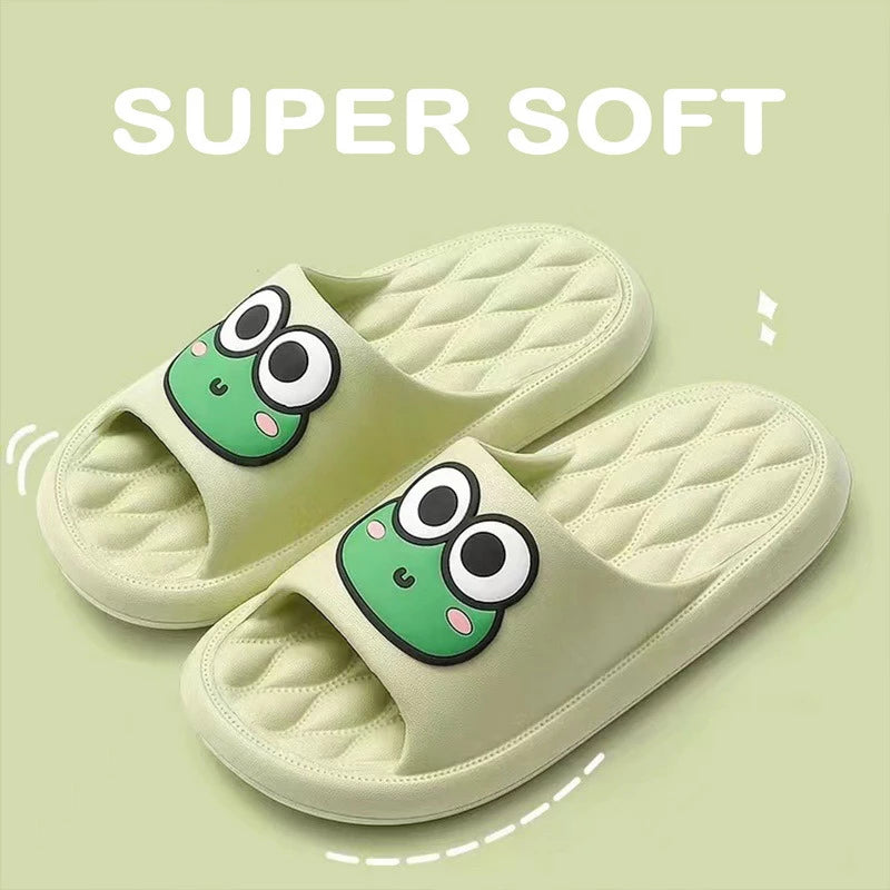 Cartoon Frog Summer Beach Slides