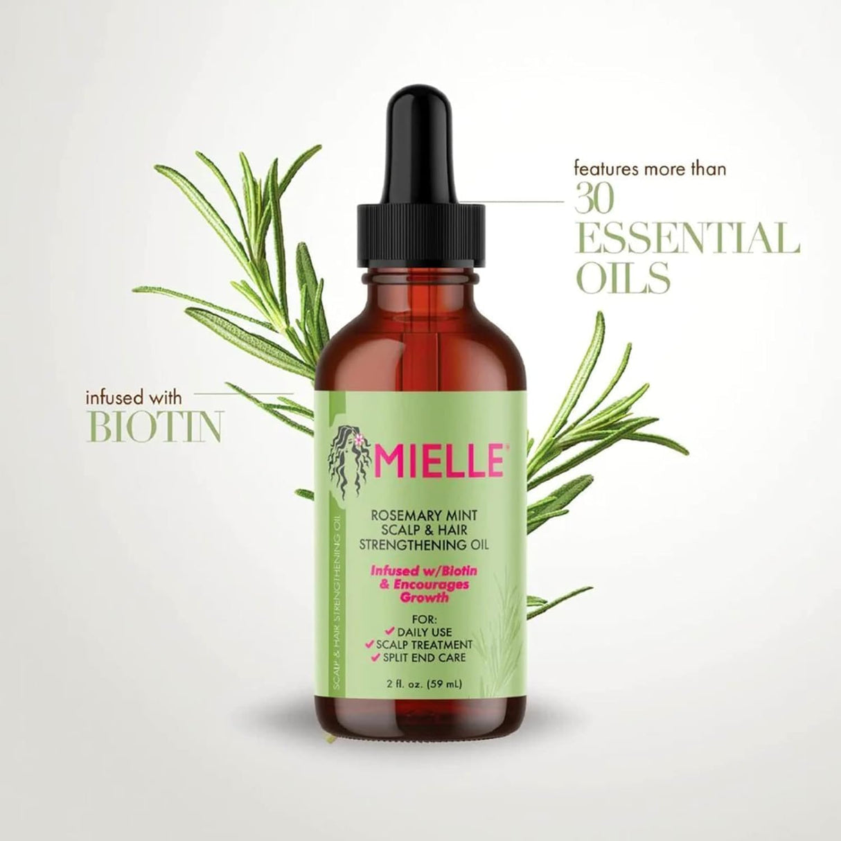 Rosmarinöl Haare 59 Ml, Rosemary Oil for Hair, Rosemary Mint Oil, Haarpflegeöl, Rosmarinöl Haare & Kopfhaut, Zur Pflege Der Kopfhaut, Reduziert Haarausfall Für Gesundes Haarwachstum (1Pcs)