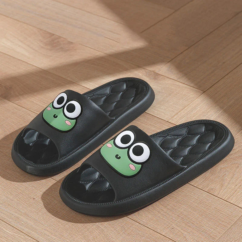 Cartoon Frog Summer Beach Slides